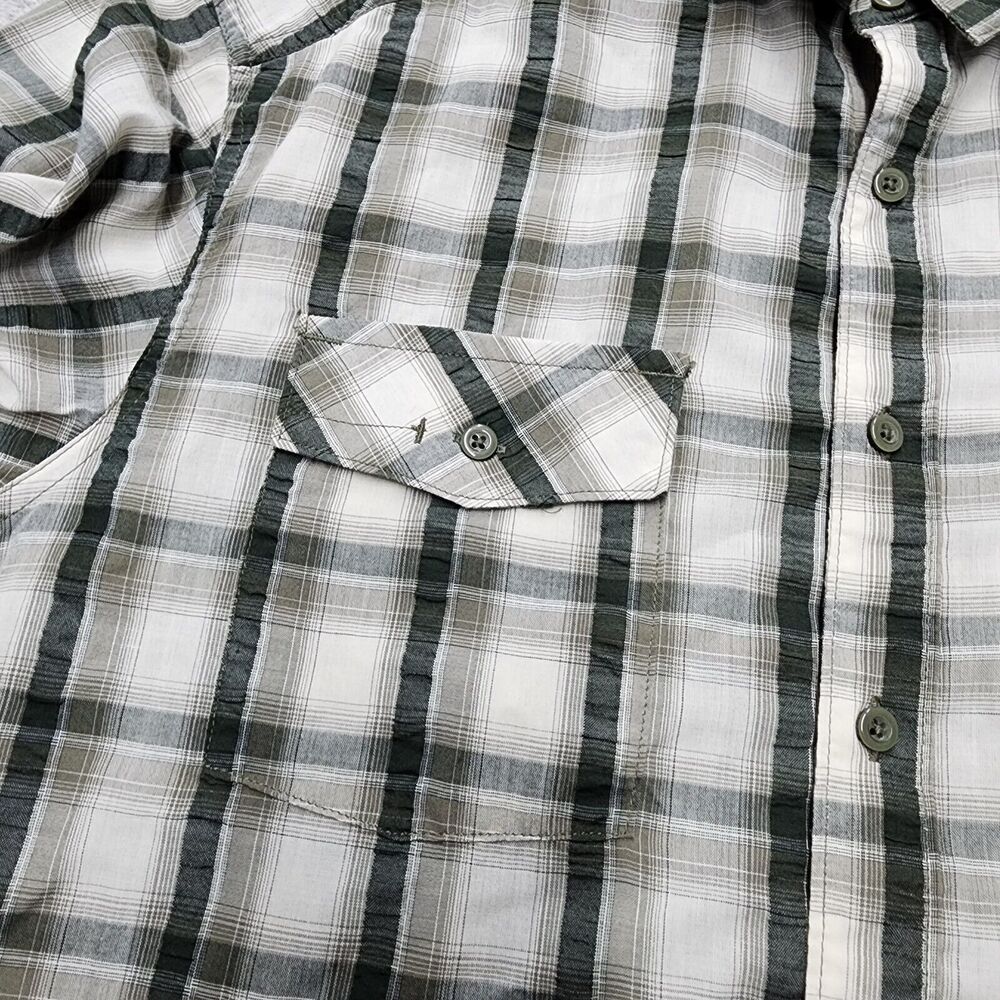 Mountain Hardwear Men's Green Plaid Outdoors Shirt Hiking Camping Size L - Picture 6 of 12
